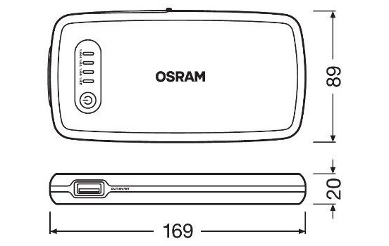 Osram OBSL200 jump starter, Image 5