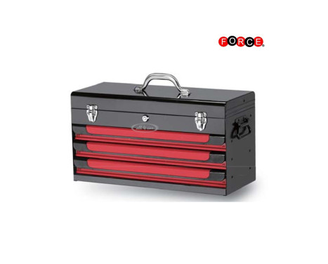 Wall cabinet with 3 drawers Red and Black (gloss lacquer)