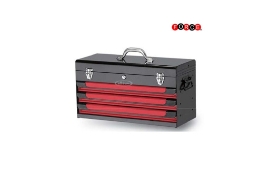 Wall cabinet with 3 drawers Red and Black (gloss lacquer), Image 4