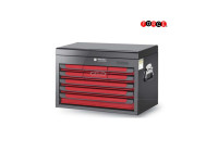 Wall cabinet with 9 drawers Red and Black (gloss lacquer)