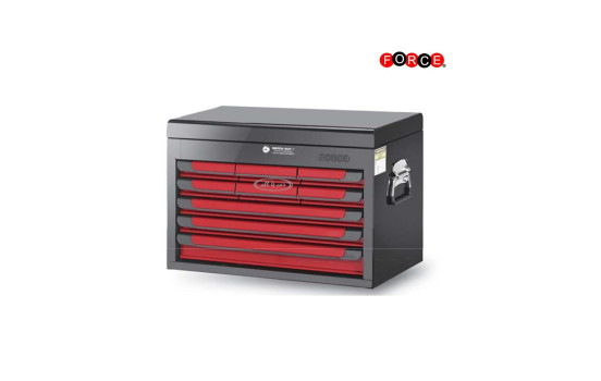 Wall cabinet with 9 drawers Red and Black (gloss lacquer)