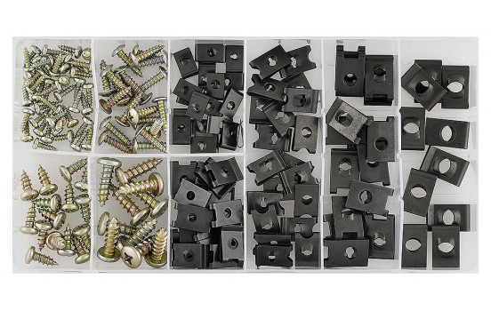 Assortment of sheet metal screws with clip 170 pieces