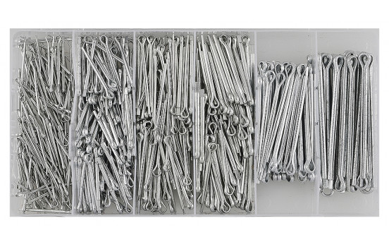 Assortment of split pins 555 pieces