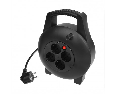 Cable reel Schuko 4-way 10M