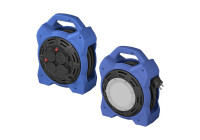 Schuko 4-way 15M cable reel with LED lighting