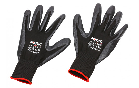 PU-flex work glove black size 10 (XL)