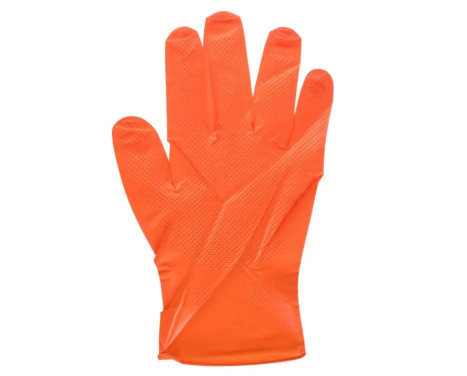 Rooks Disposable gloves orange, size L, set of 50 pieces, Image 2