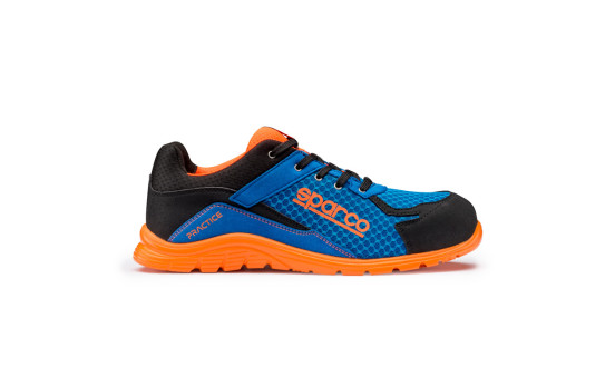 Sparco Lightweight Work Shoes Practice S1P Niki Blue/Orange Size 37