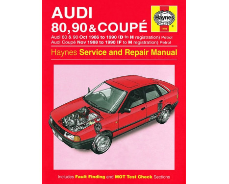 Haynes Workshop manual Audi 80, 90 & Coupe petrol (1986-1990)