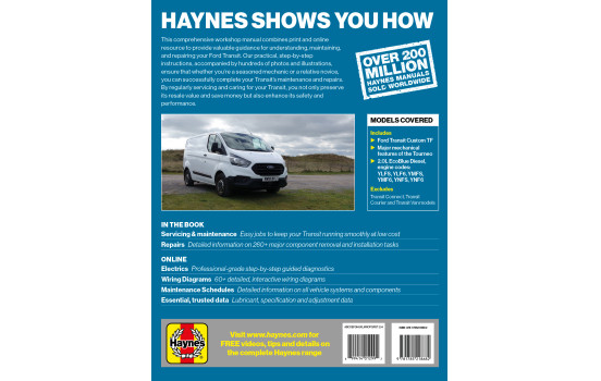 Haynes Workshop Manual Ford Transit Tourneo Custom Diesel (2018-2023), Image 2