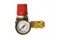 Pressure regulator with air pressure gauge and air valve - 1/4