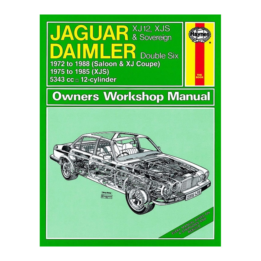 Haynes Workshop manual Jaguar XJ12, XJS & Sovereign; Daimler Double Six  (1972-1988) | Winparts.co.uk - Haynes car manual