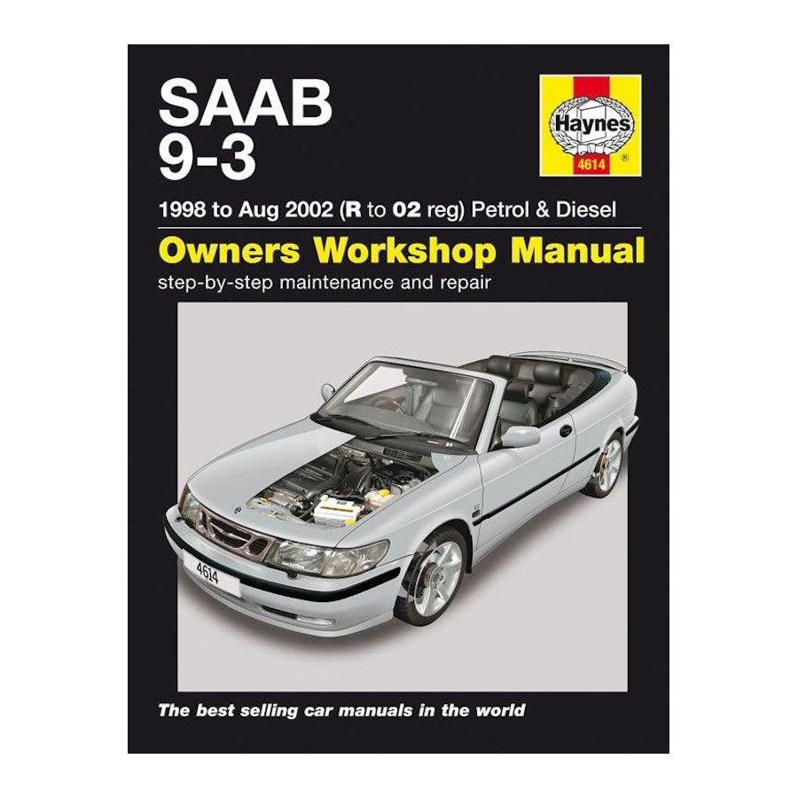 Haynes manual Saab 93 petrol & diesel (1998Aug 2002) Winparts.ie Haynes car manual