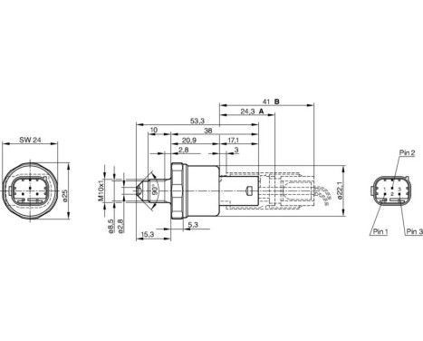 Pressure Switch, brake hydraulics PRESSURESENSORESPDS2 Bosch, Image 7