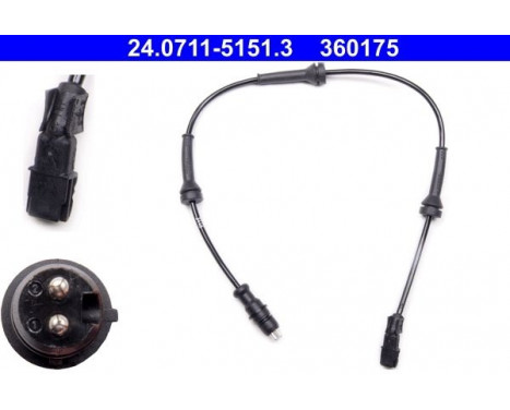 Sensor, wheel speed 24.0711-5151.3 ATE, Image 2