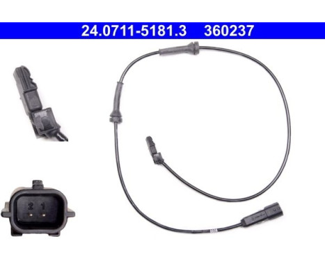 Sensor, wheel speed 24.0711-5181.3 ATE, Image 2
