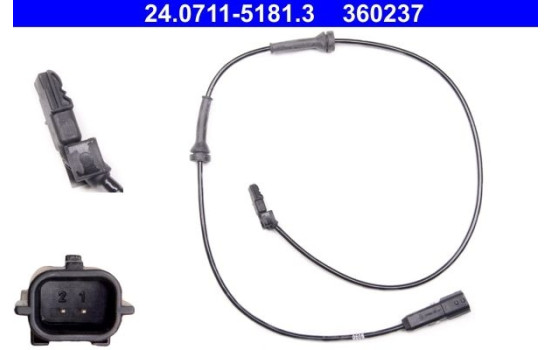 Sensor, wheel speed 24.0711-5181.3 ATE, Image 2