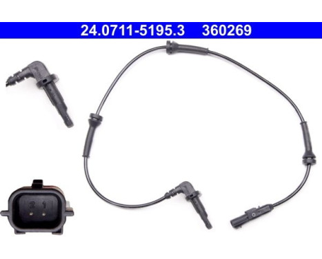 Sensor, wheel speed 24.0711-5195.3 ATE, Image 2