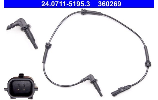 Sensor, wheel speed 24.0711-5195.3 ATE, Image 2