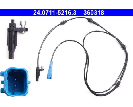 Sensor, wheel speed 24.0711-5216.3 ATE, Image 2