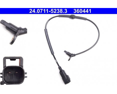 Sensor, wheel speed 24.0711-5238.3 ATE, Image 2