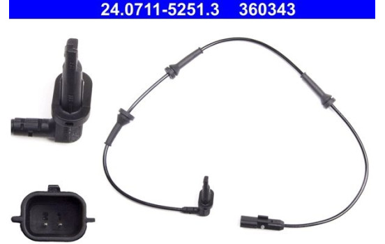 Sensor, wheel speed 24.0711-5251.3 ATE, Image 2