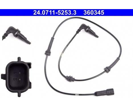 Sensor, wheel speed 24.0711-5253.3 ATE, Image 2