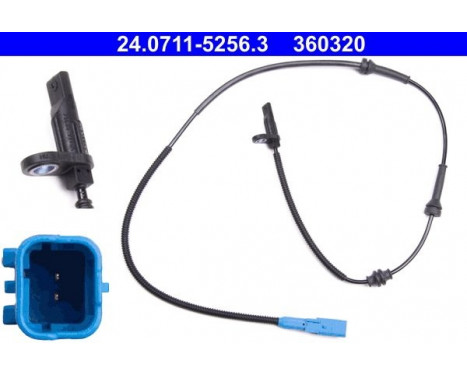 Sensor, wheel speed 24.0711-5256.3 ATE, Image 2
