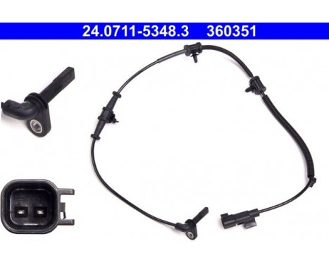 Sensor, wheel speed 24.0711-5348.3 ATE, Image 2