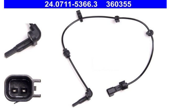 Sensor, wheel speed 24.0711-5366.3 ATE, Image 2