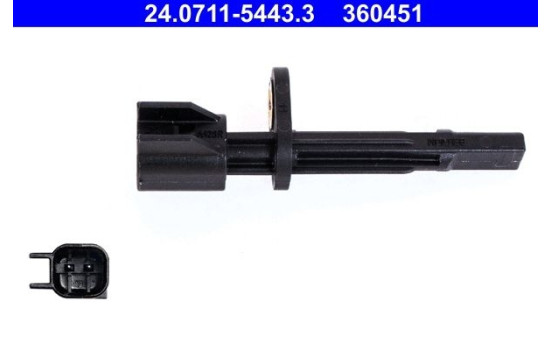 Sensor, wheel speed 24.0711-5443.3 ATE, Image 3