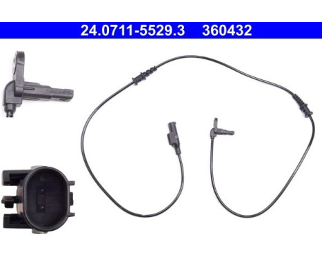Sensor, wheel speed 24.0711-5529.3 ATE
