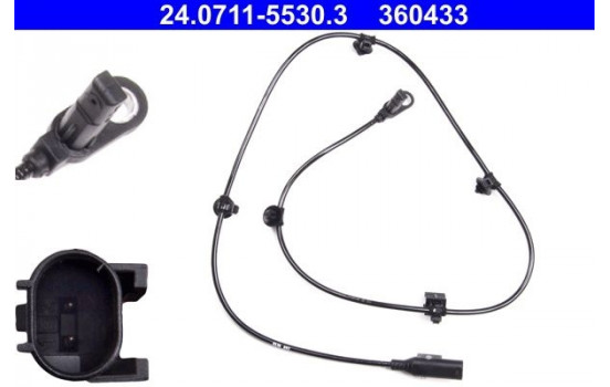 Sensor, wheel speed 24.0711-5530.3 ATE