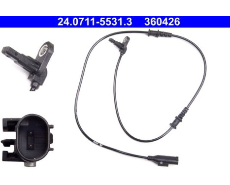 Sensor, wheel speed 24.0711-5531.3 ATE, Image 2