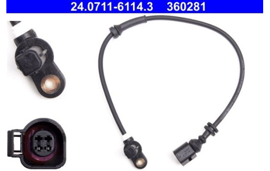 Sensor, wheel speed 24.0711-6114.3 ATE, Image 2
