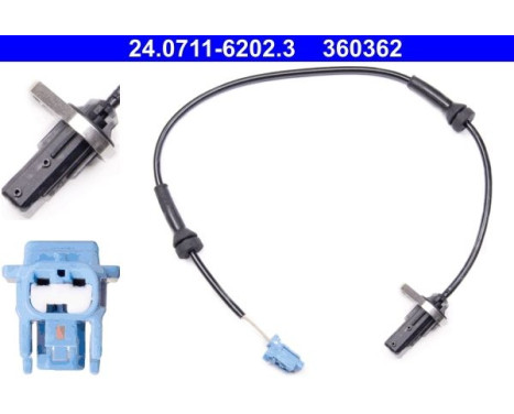 Sensor, wheel speed 24.0711-6202.3 ATE