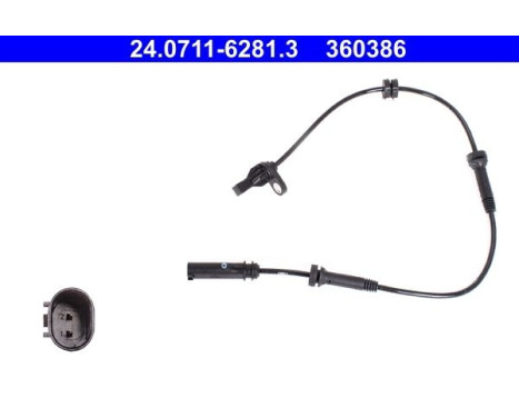 Sensor, wheel speed 24.0711-6281.3 ATE, Image 2