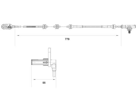 Sensor, wheel speed DF11 Bosch