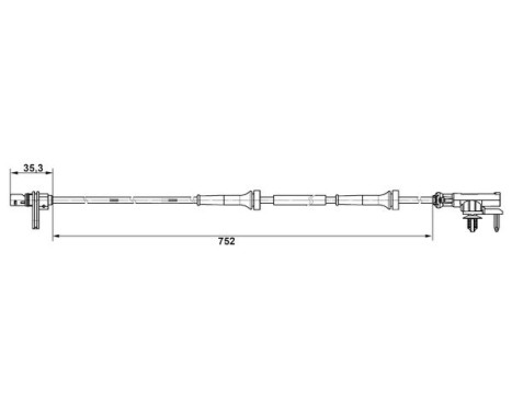 Sensor, wheel speed DF11 Bosch, Image 5