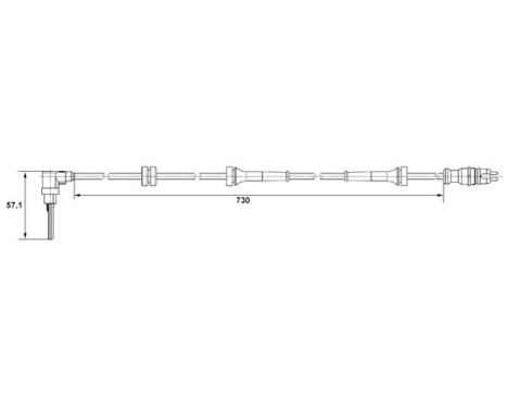 Sensor, wheel speed DF11 Bosch, Image 3