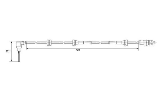 Sensor, wheel speed DF11 Bosch, Image 3