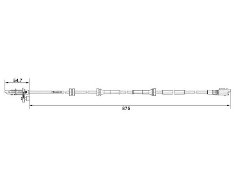 Sensor, wheel speed DF11 Bosch, Image 5