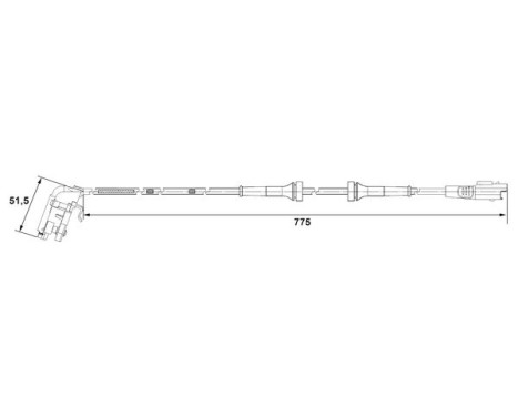 Sensor, wheel speed DF11 Bosch, Image 5