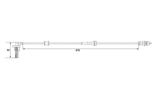 Sensor, wheel speed DF11 Bosch, Image 2