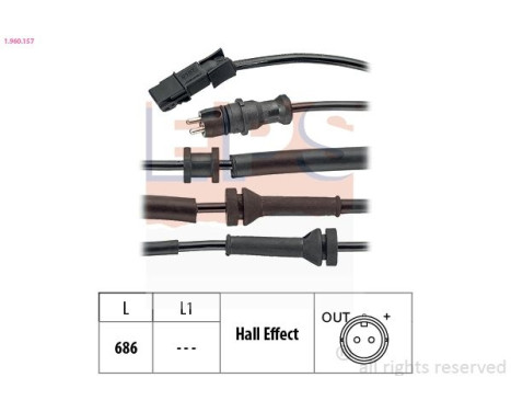 Sensor, wheel speed Made in Italy - OE Equivalent