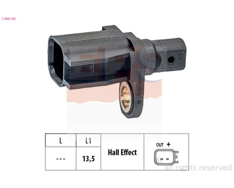 Sensor, wheel speed Made in Italy - OE Equivalent