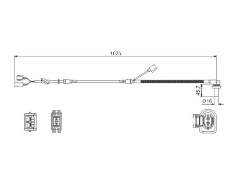 Sensor, wheel speed WS002 Bosch, Image 5