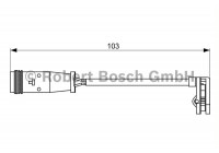 Contact d'avertissement, usure des plaquettes de frein AP309 Bosch