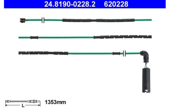 Warning contact, brake lining/pad wear 24.8190-0228.2 ATE