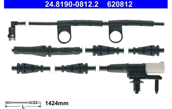 Warning contact, brake lining/pad wear 24.8190-0812.2 ATE